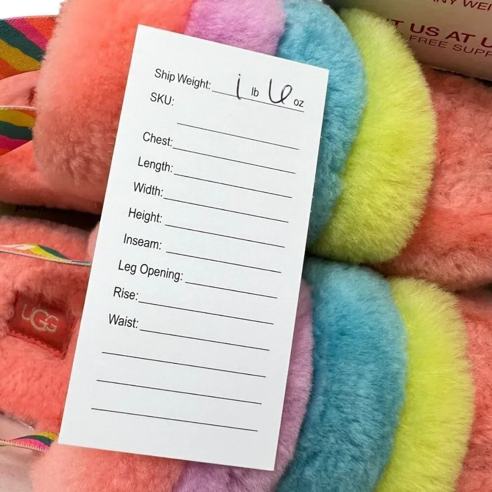 UGG Kids Fluff Yeah Rainbow Sherpa Slides Size 5